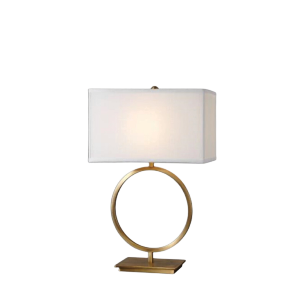 BRUSHED BRASS TABLE LAMP 19L X 10W X 34H