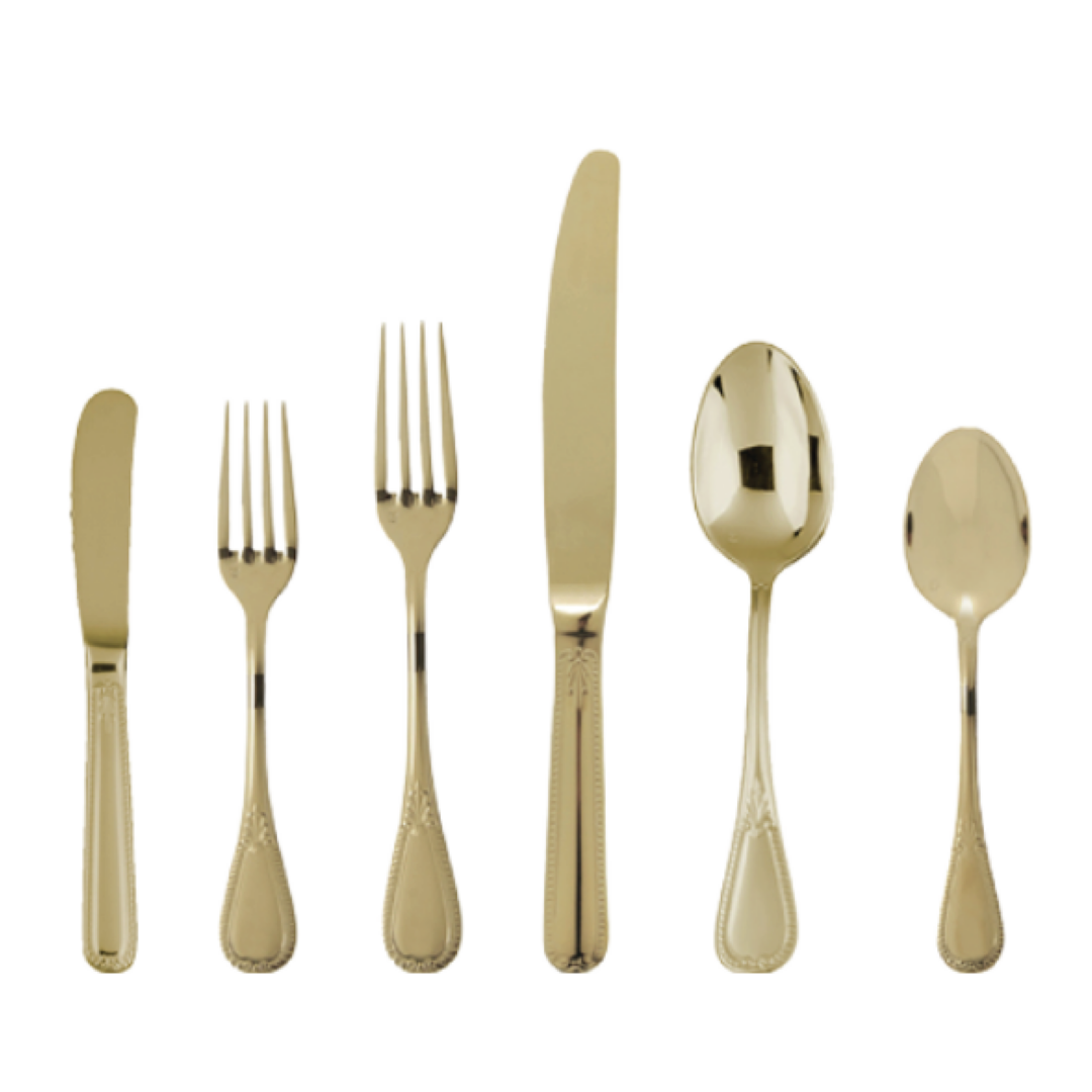 Elegance Flatware BUTTER DINNER SALAD KNIFE DINNER SALADDESSERT FORK DESSERTOVAL SOUP TEACOFFEE SPOON