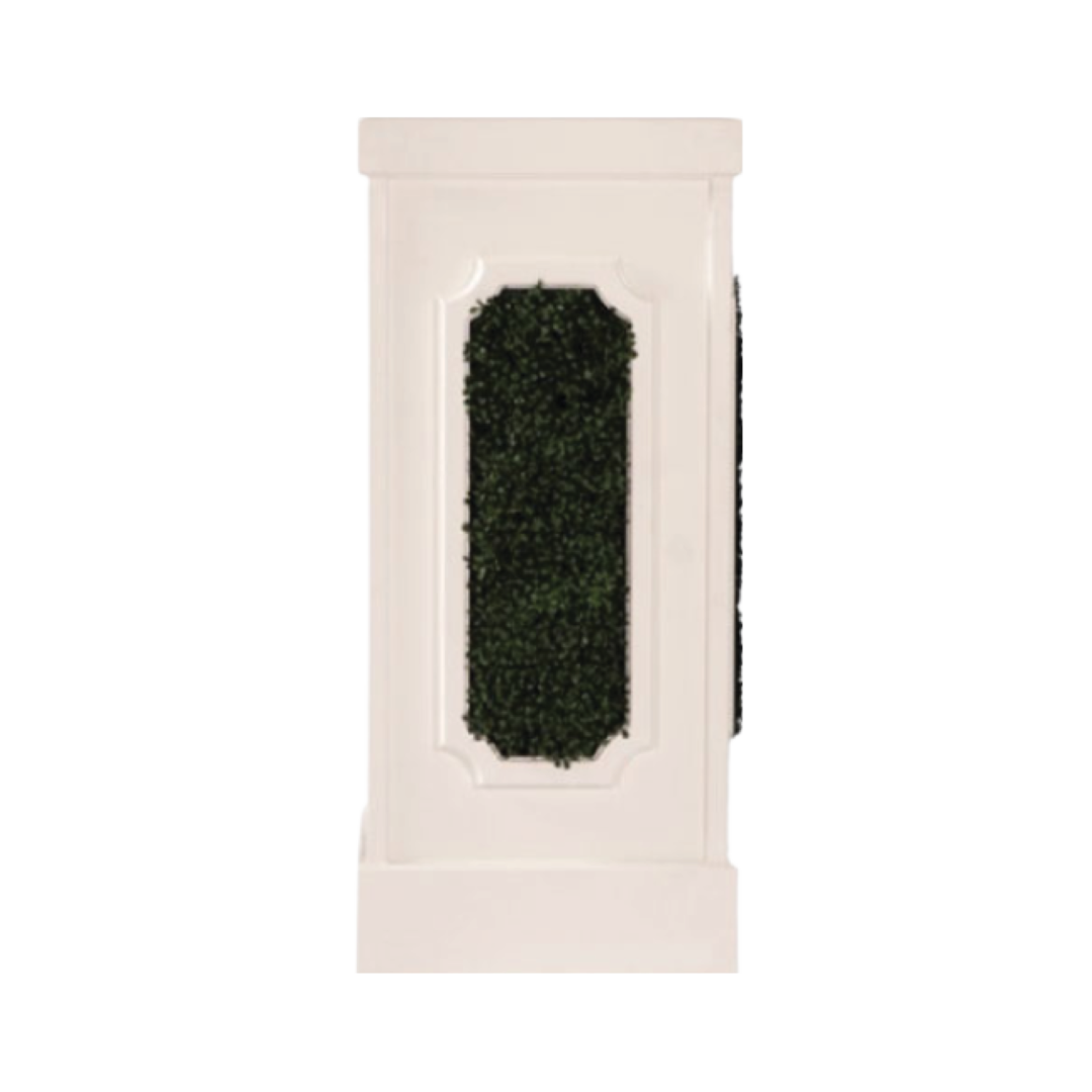 GEORGIA COLUMN WITH BOXWOOD INSERTS 195L X 195W X 445H INSERT 225L X 2W X 85H