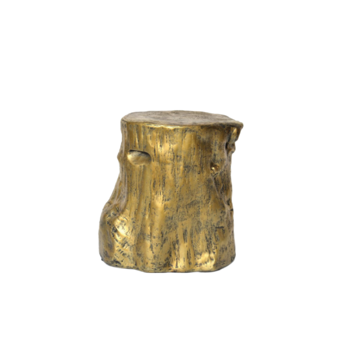 GOLD LOG STOOL 175L X 17W X 19H