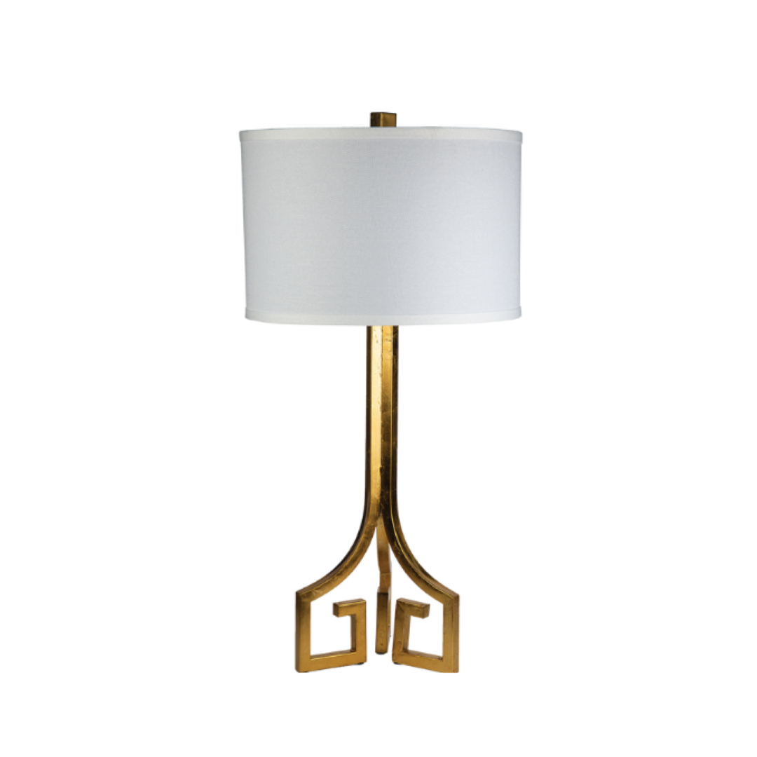 GOLD TABLE LAMP 20L X 30W X 15H