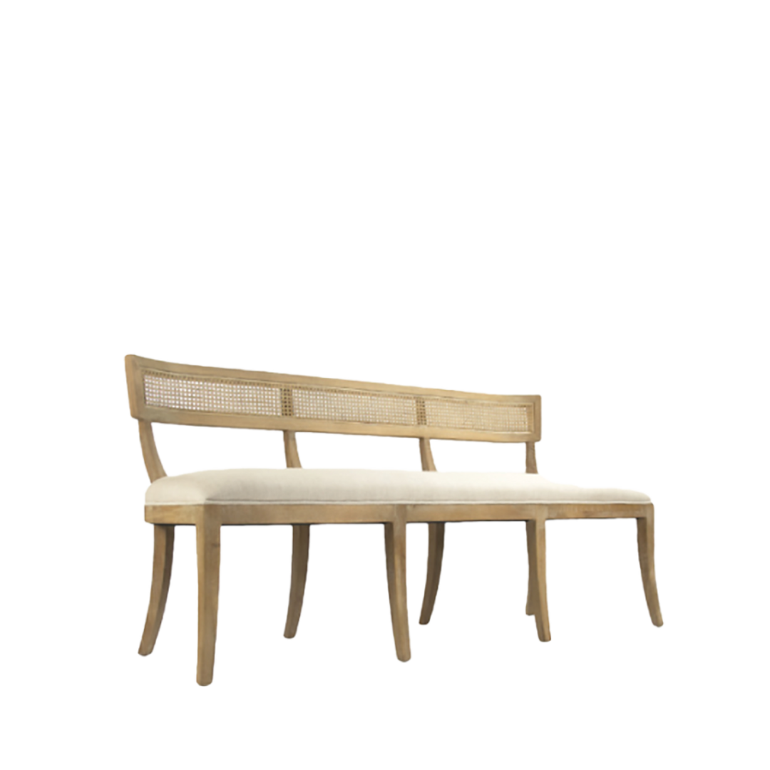 HUNT LINEN CANEBACK BENCH 6475L X 22W X 325 H