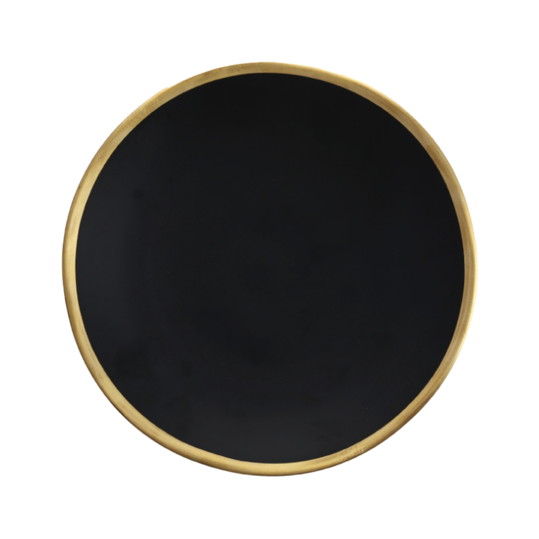 Heirloom Black Gold Rim Charger AVAILABLE IN CHARGER PLATE 12