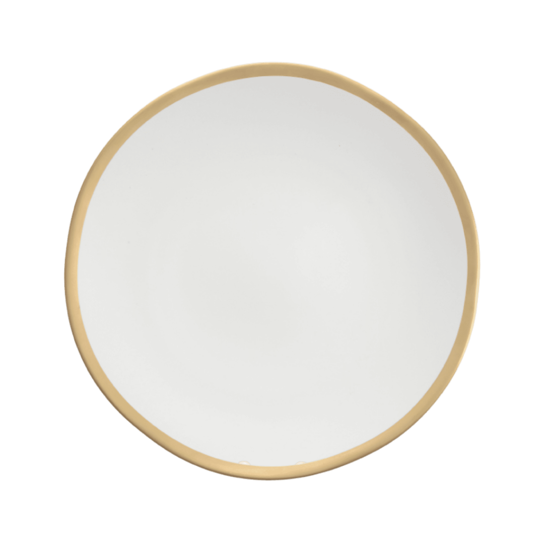 Heirloom Linen Gold Rim Charger AVAILABLE IN CHARGER PLATE 12