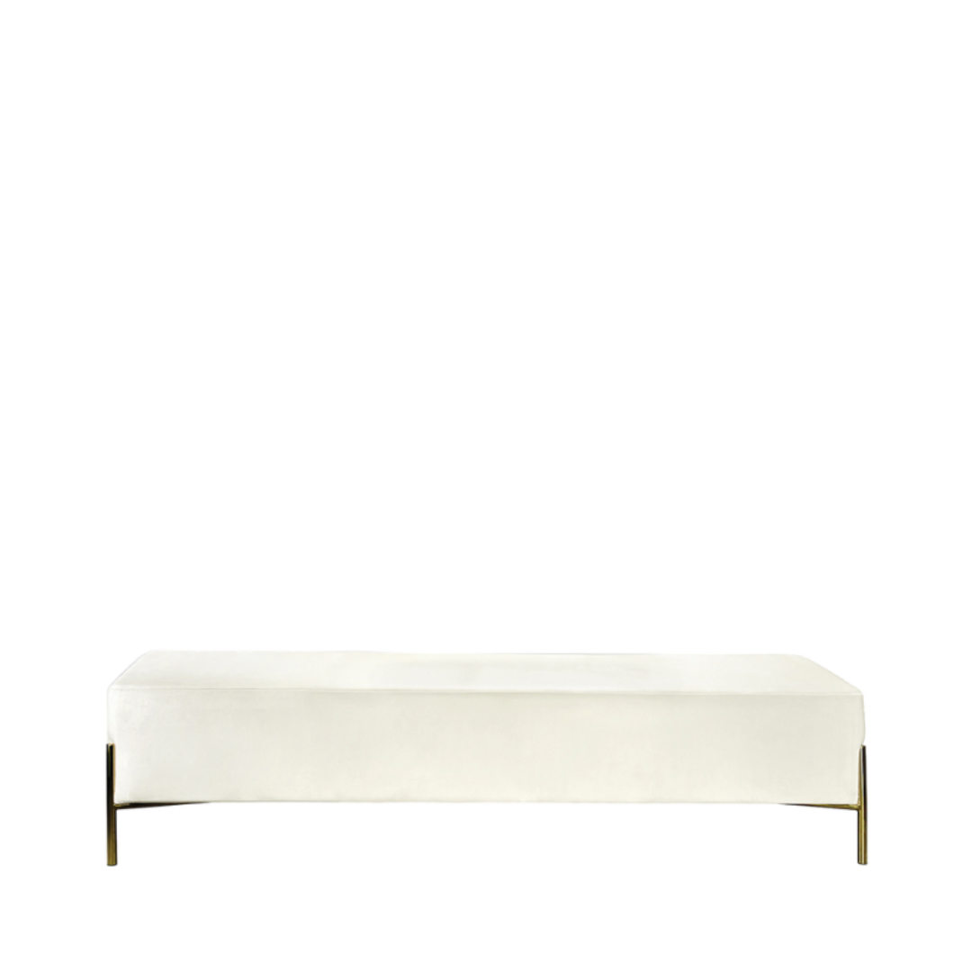 KARAGAN WHITE BENCH 70L X 195W X 17H