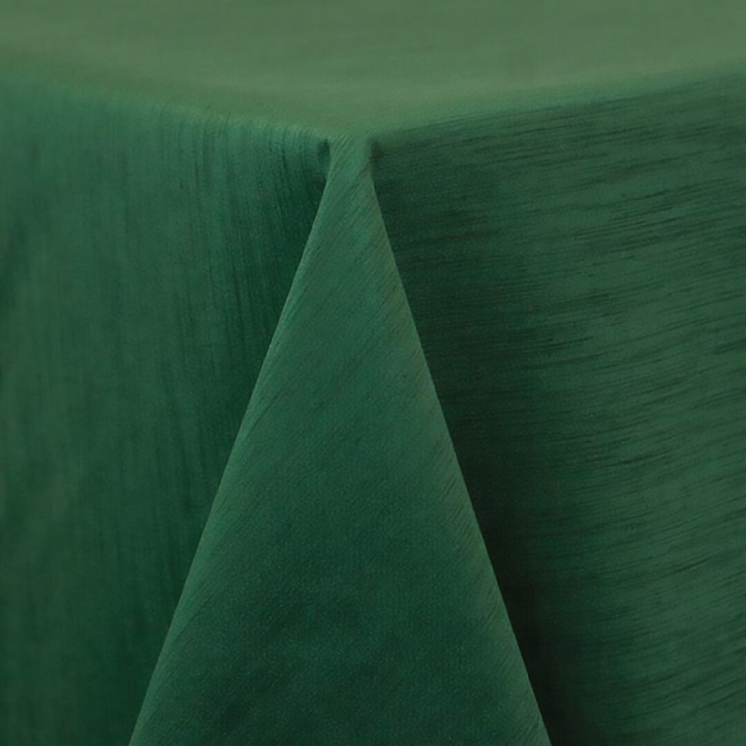 Majestic Linen Hunter Green AVAILABLE IN 20X20 SQUARE NAPKIN 108 ROUND 120 ROUND 132 ROUND 90X132 LONG 90X156 LONG 12 X 108 LONG RUNNER