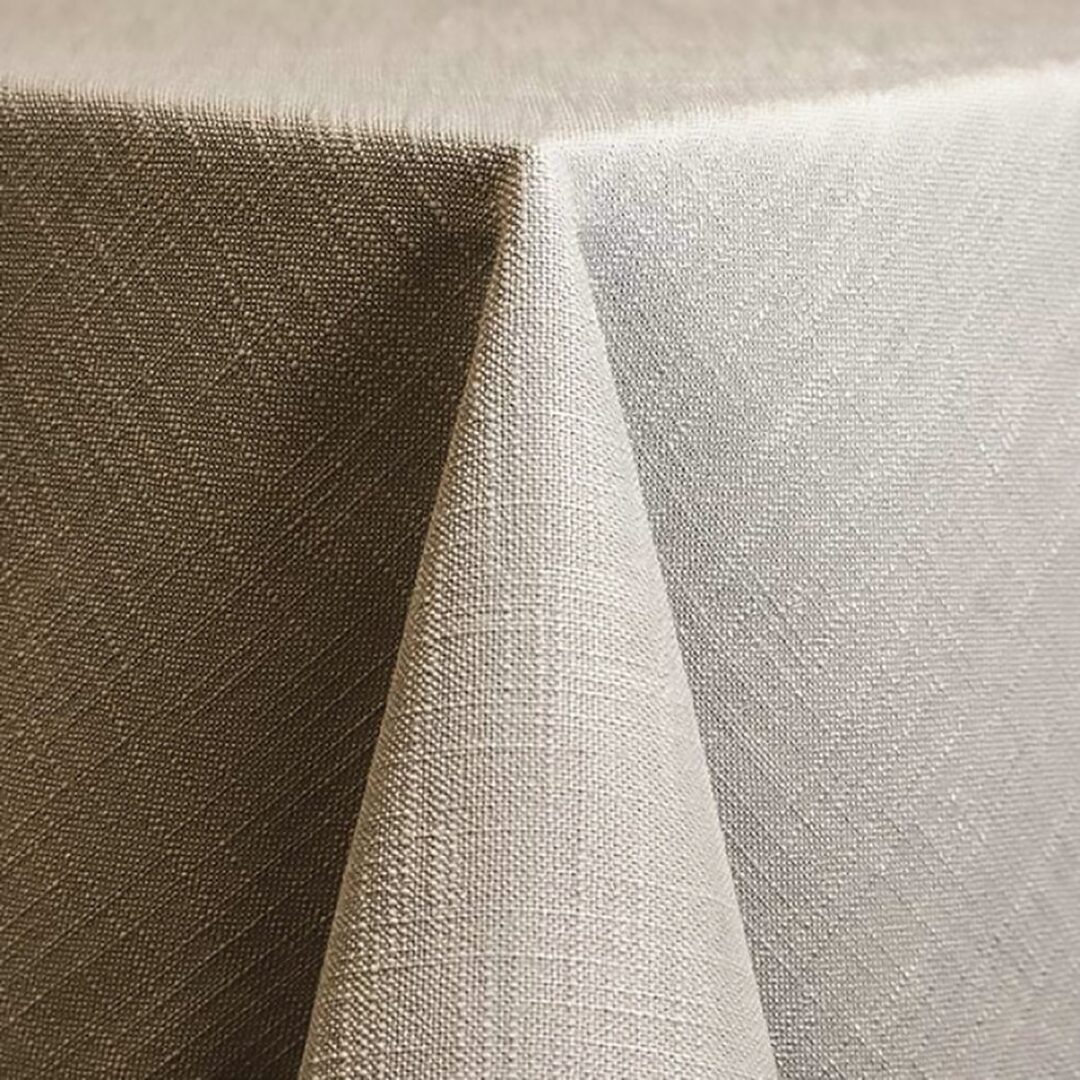 Panama Linen Silver AVAILABLE IN 108 ROUND 120 ROUND 132 ROUND 90X156 LONG 108X 156 LONG 12 X 108 LONG RUNNER