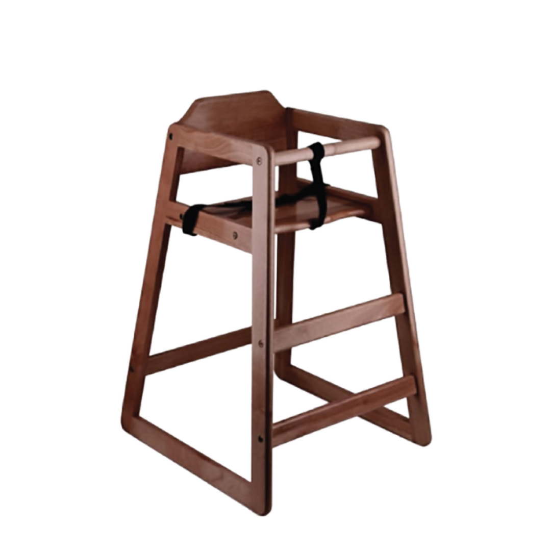 Walnut High Chair 23L X 20W X 30H