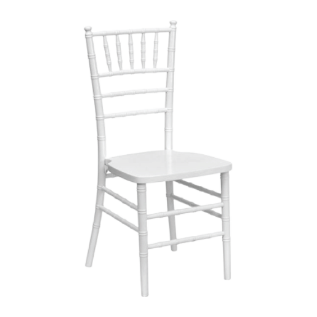 White Chiavari Chair 11L X 1175D X 25H CHAIR HEIGHT 12