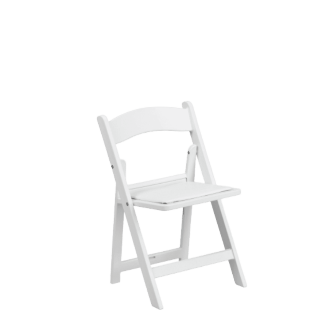 White Childrens Resting Folding Chair 115 W X 115 D X 2475 H SEAT HEIGHT 1275