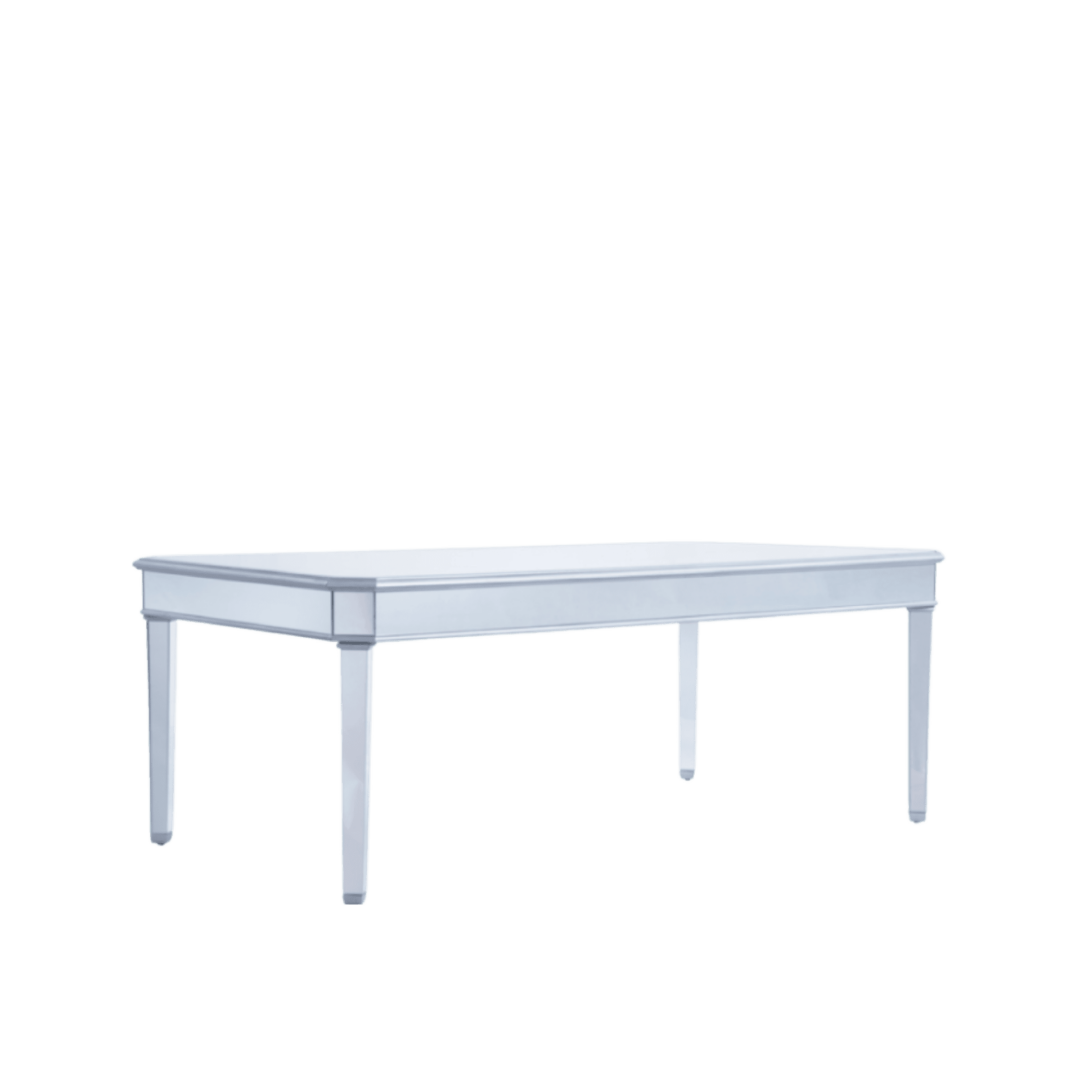 mirrored dining table small 71Wx36Dx30H Large 80Wx44Dx30H