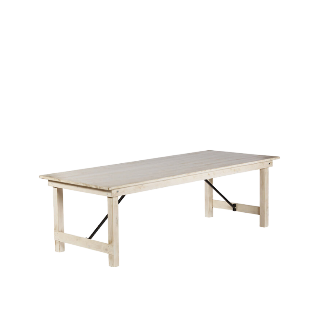 white wash classic farm table 8x40 6x40